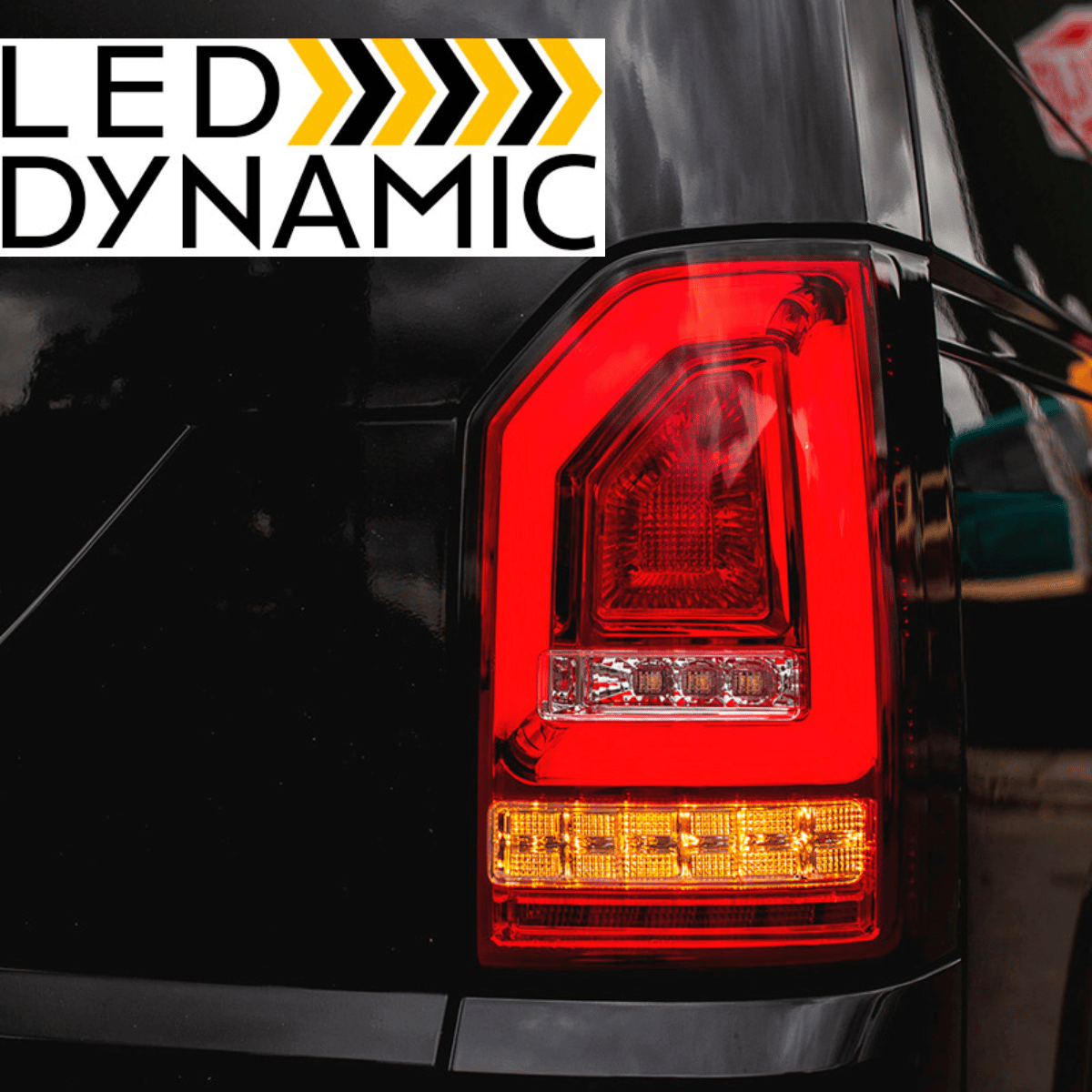 LED Rückleuchten Set Rot mit Lightbar & dynamischem Blinker für VW T6 Transporter 2015-2019 Flügeltüren