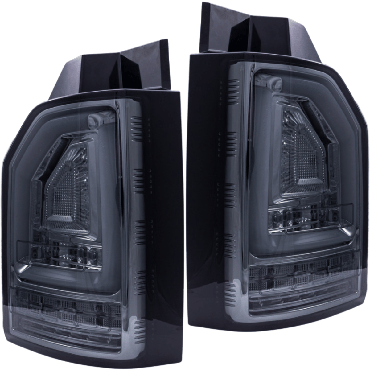 LED Rückleuchten Set Smoke mit Lightbar & dynamischem Blinker für VW T6 Transporter 2015-2019 Flügeltüren