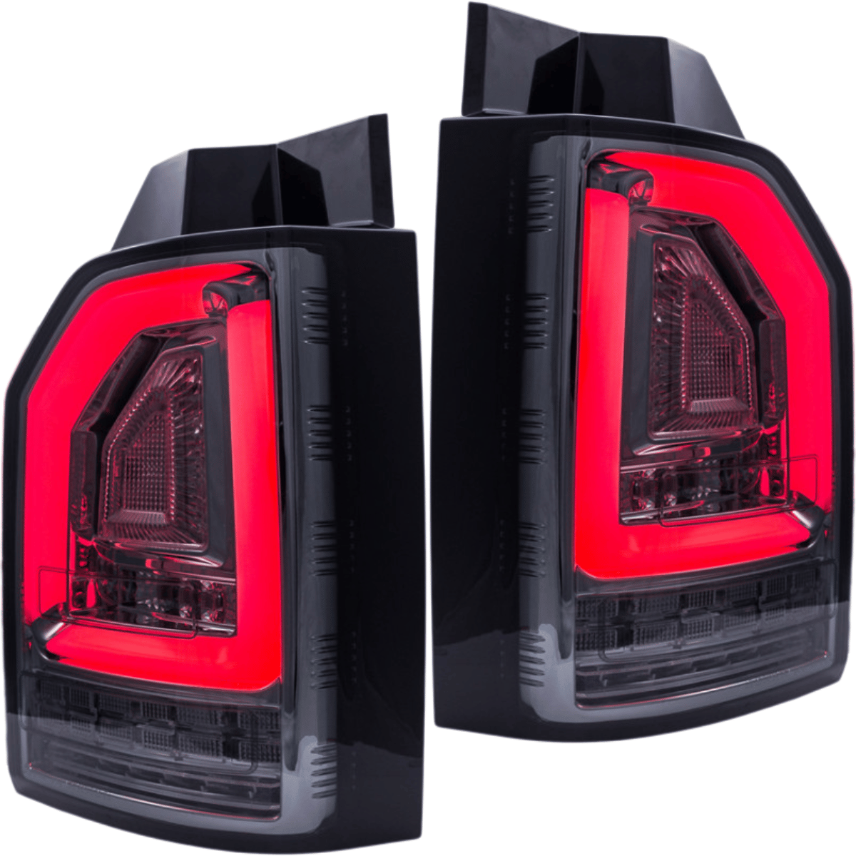 LED Rückleuchten Set Smoke mit Lightbar & dynamischem Blinker für VW T6 Transporter 2015-2019 Flügeltüren