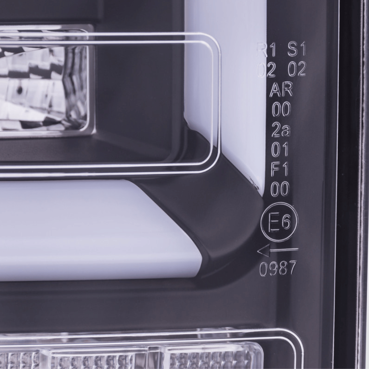 LED Rückleuchten Set Schwarz mit Lightbar & dynamischem Blinker für VW T6 Transporter 2015-2019 Flügeltüren