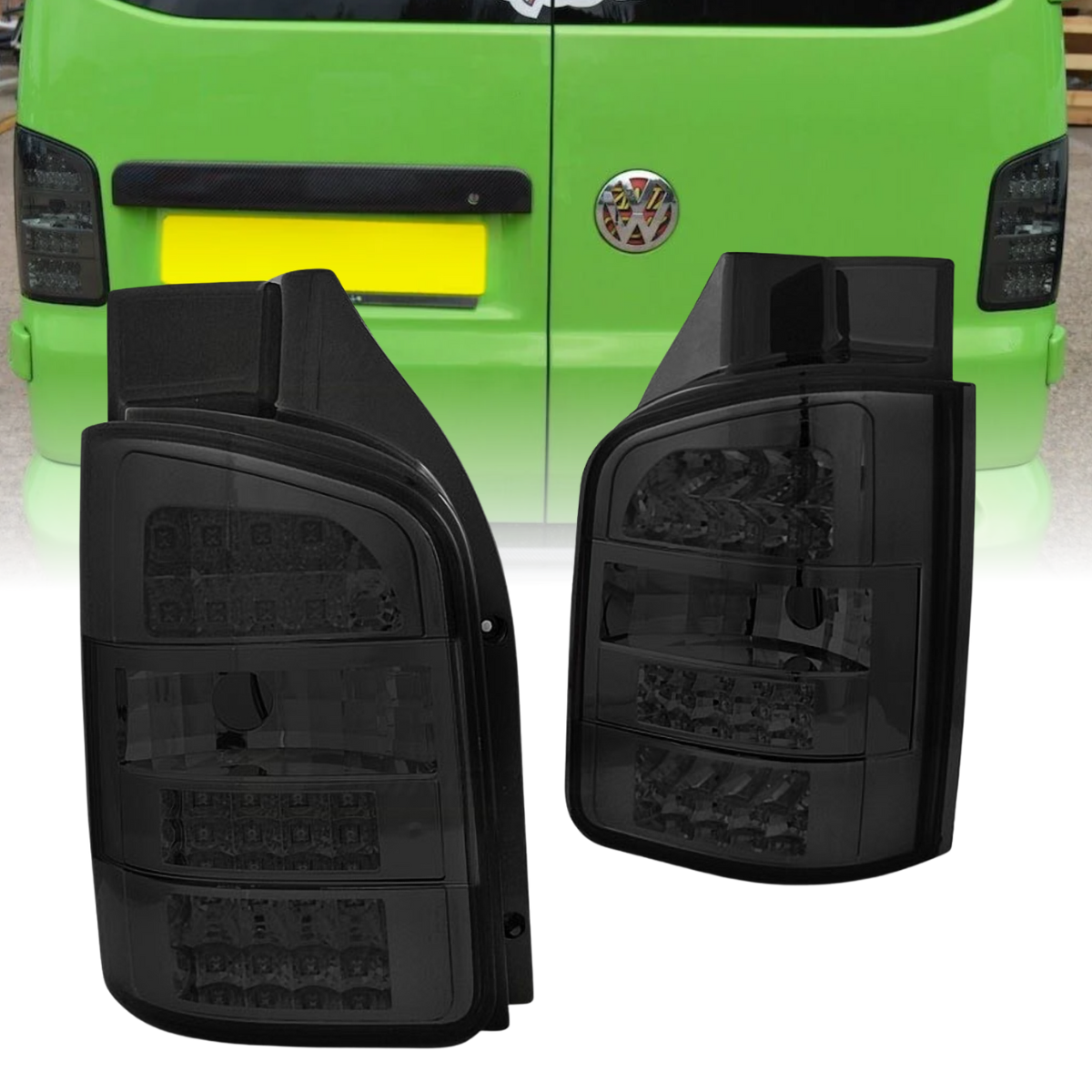 LED Rückleuchten Set Smoke für VW T5.2 GP Transporter 2010–2015 Doppelflügeltüren