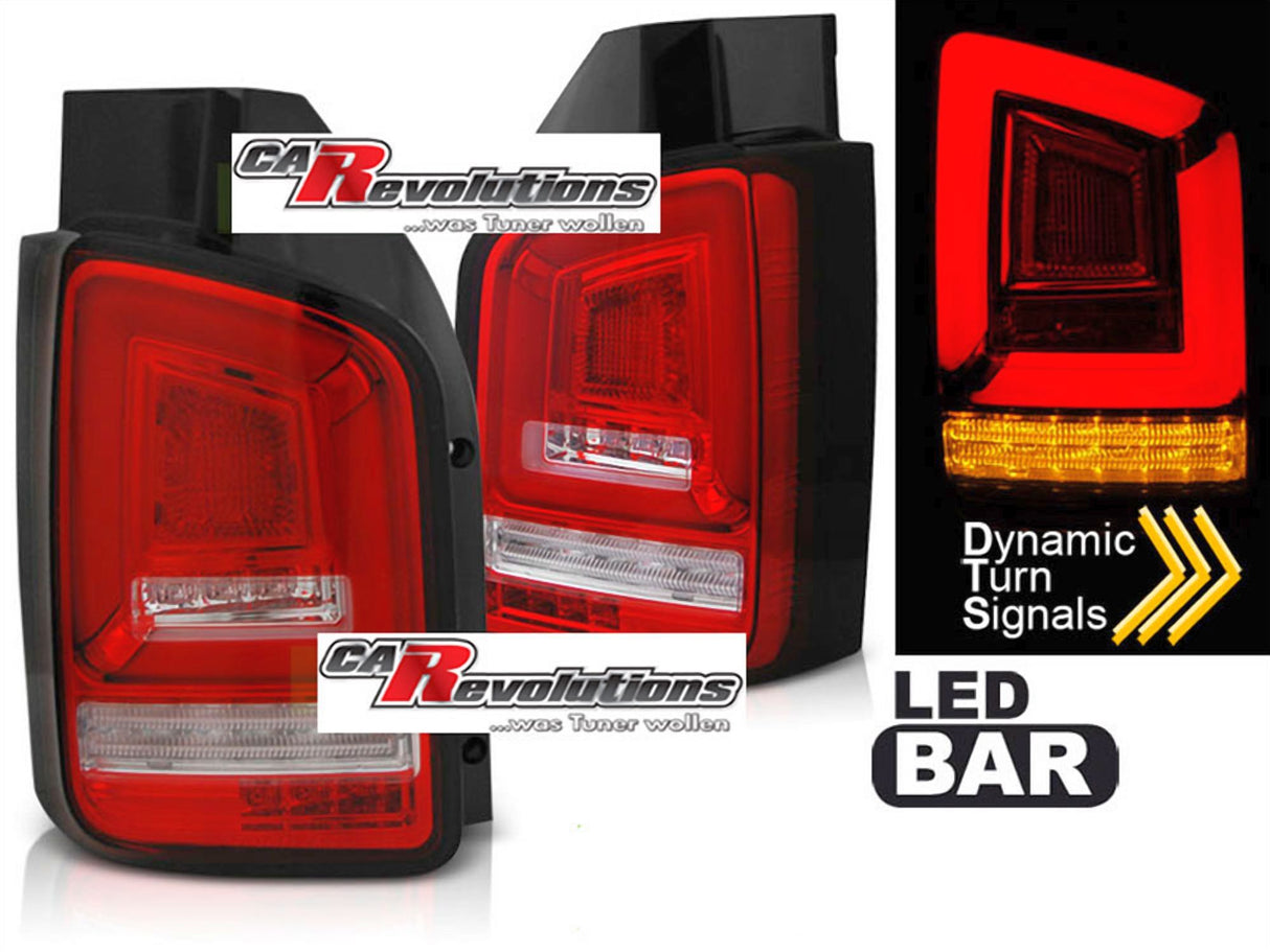 LED dynamische Blinker LightBar Rückleuchten rot VW T5 03-09 CR-Tuning