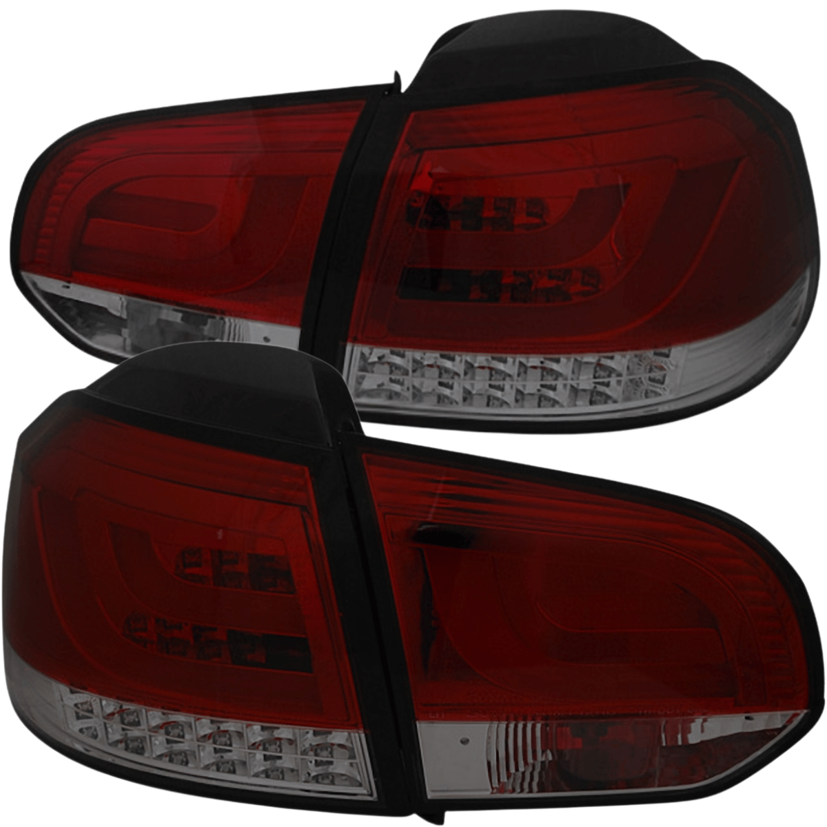 LED Lightbar Rückleuchten Rot-Smoke Set für VW Golf 6 VI (10.2008–2012)