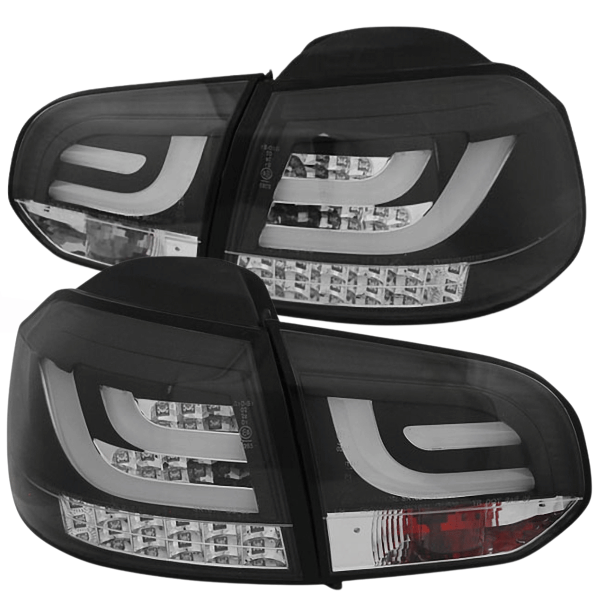 LED Lightbar Rückleuchten Schwarz Set für VW Golf 6 VI (10.2008–2012)