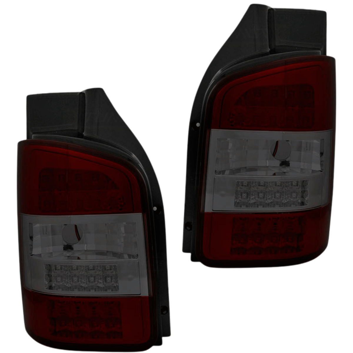 LED Rückleuchten Set Rot-Smoke für VW T5.2 GP Transporter 2010–2015 Doppelflügeltüren
