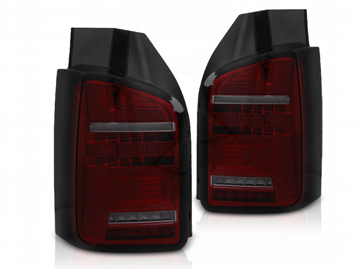 Getönte LED Rückleuchten für Audi A4 B8 8K Avant Facelift dunkles Rot