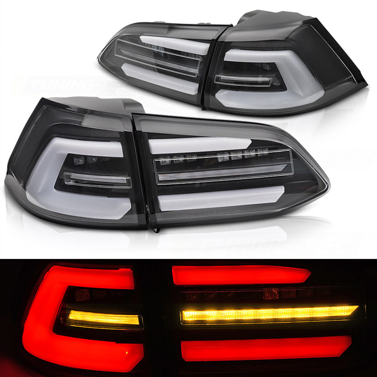 LED LightBar Rückleuchten für VW Golf 7 VII Facelift 2017-2019 VARIANT schwarz - CR Tuning