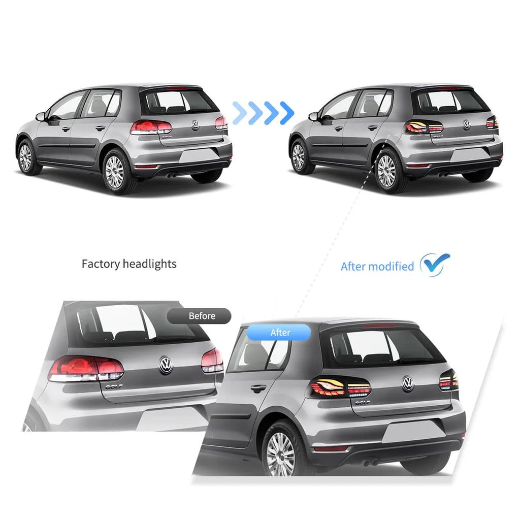 LED Rückleuchten Set rot für VW Golf 6 VI 10/2008-2012 dynamische Blinker