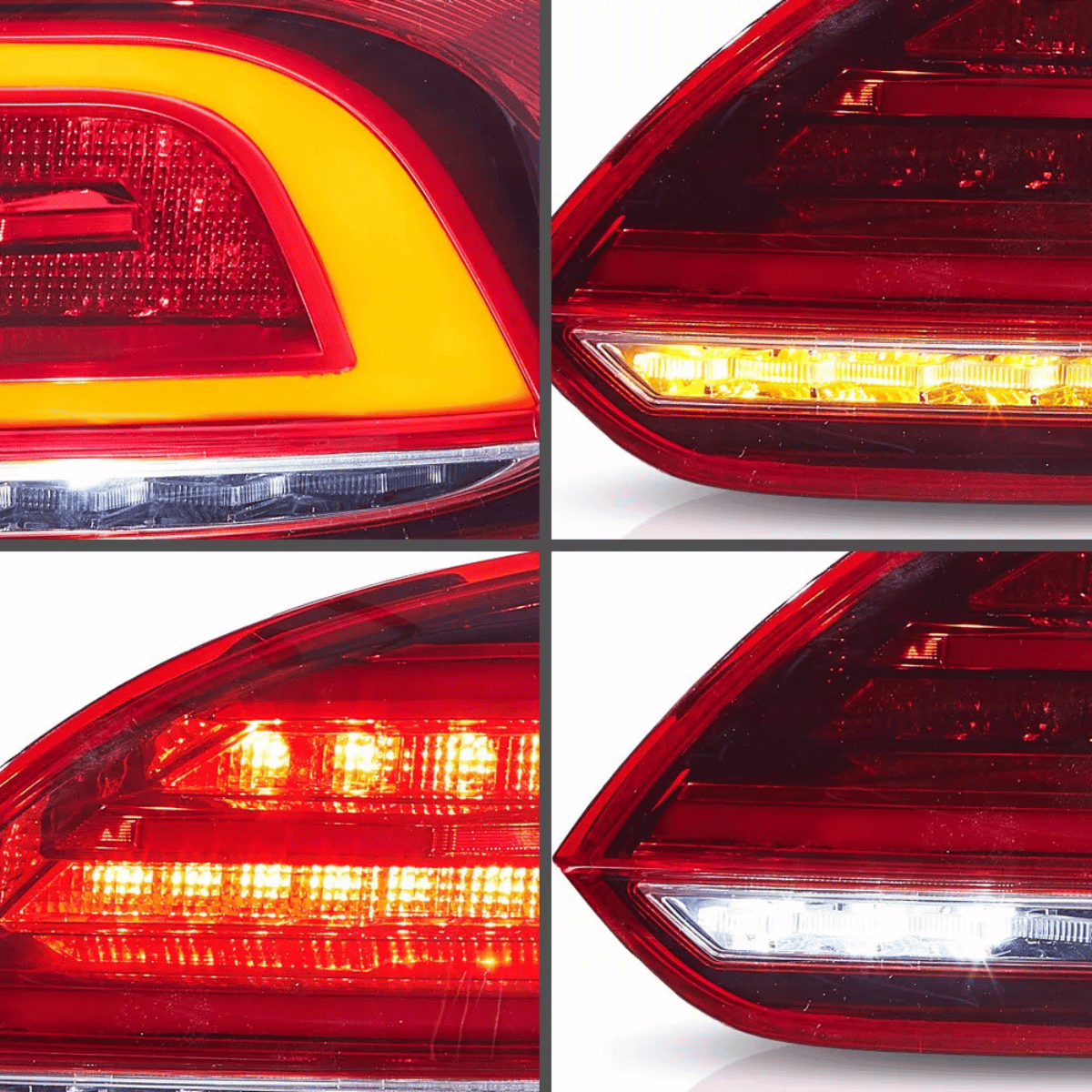 Voll LED Rückleuchten Set Rot für VW Scirocco III 2008–2014 Lightbar & dynamische Blinker