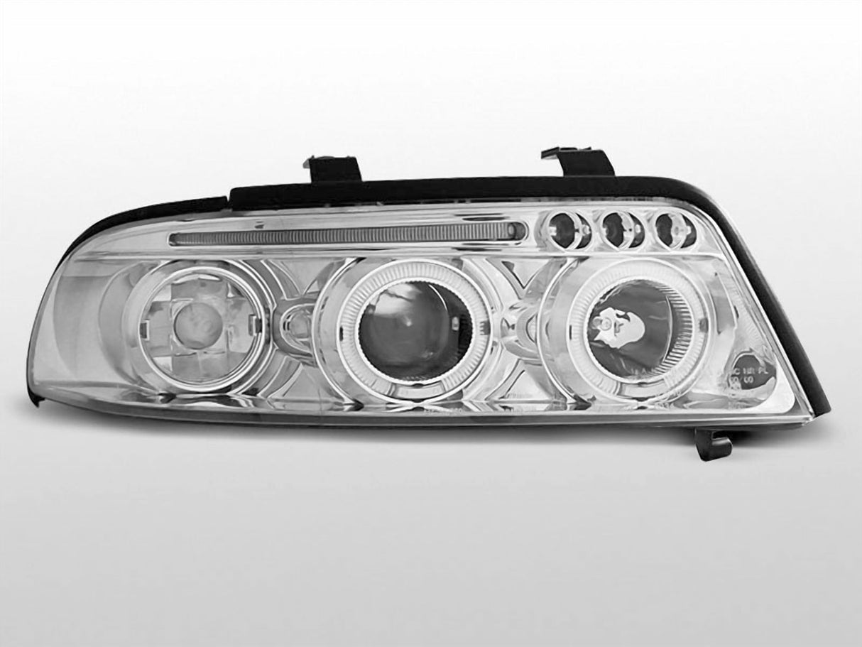 LED Scheinwerfer mit Ringen für Audi A4 B6 B7, Klarglas, Tuning Scheinwerfer