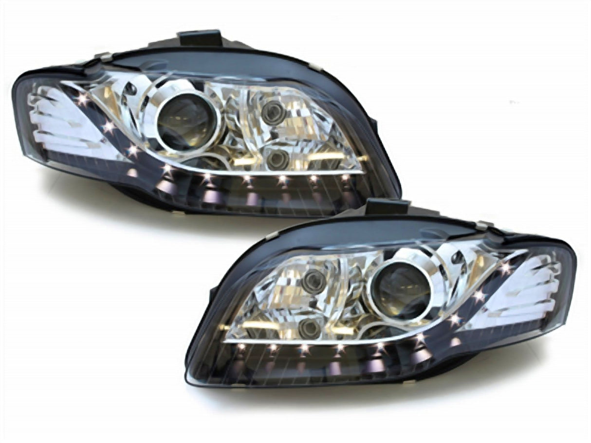 Led Scheinwerfer Set in schwarz für Audi A4 B7 11.2004-03.08