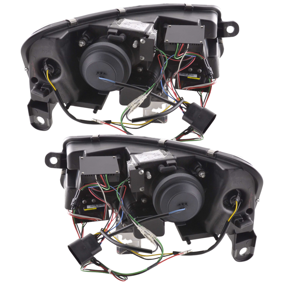 Led Light Tube Scheinwerfer in schwarz für Audi A6 C6 4F 04.2004-2008