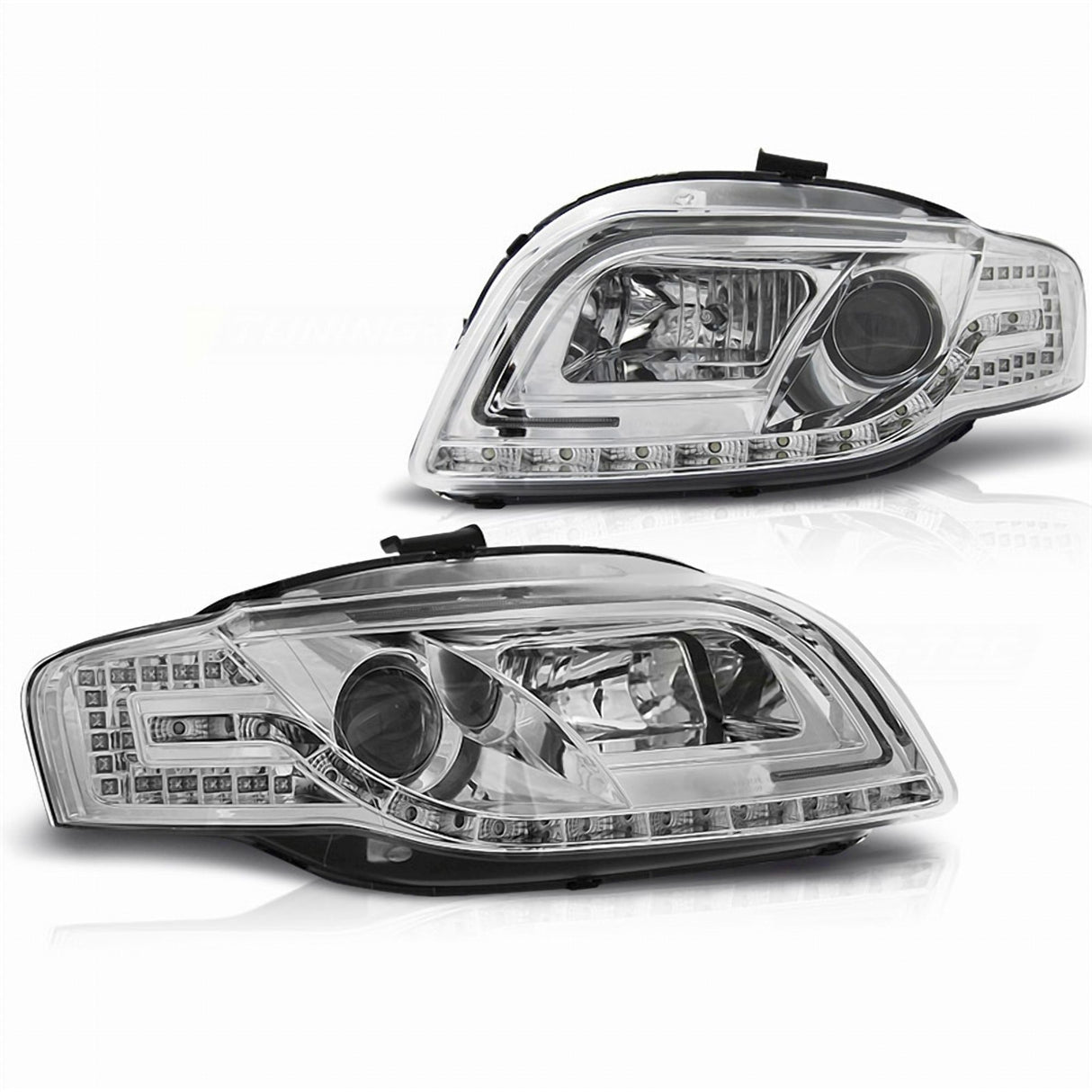 LED Scheinwerfer für Audi A4 B7 mit Tagfahrlicht-Optik, Chrom