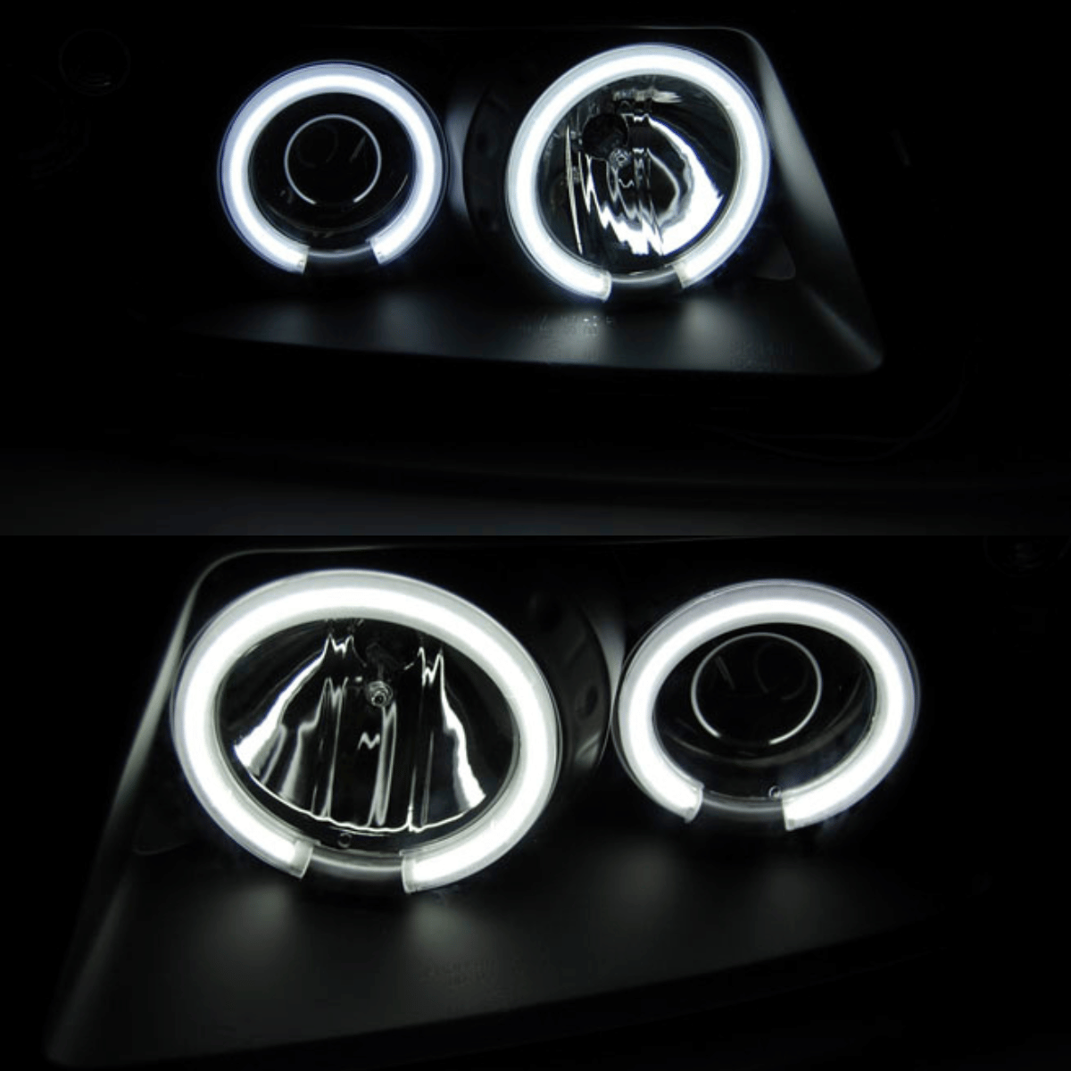 CCFL Angel Eyes Scheinwerfer Set für Audi A3 8L 1996-2000 schwarz