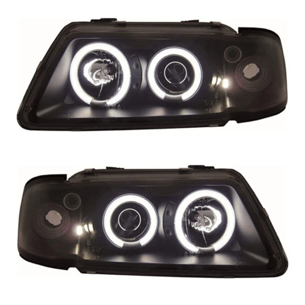 CCFL Angel Eyes Scheinwerfer Set für Audi A3 8L 1996-2000 schwarz