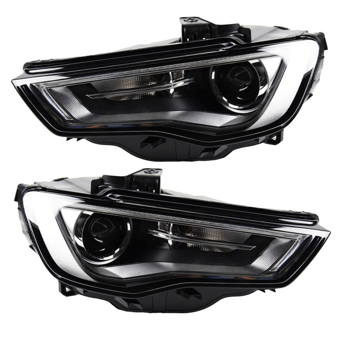 LED Scheinwerfer Paar schwarz mit Tagfahrlicht Funktion für sportliches Tuning für Audi A3 8V