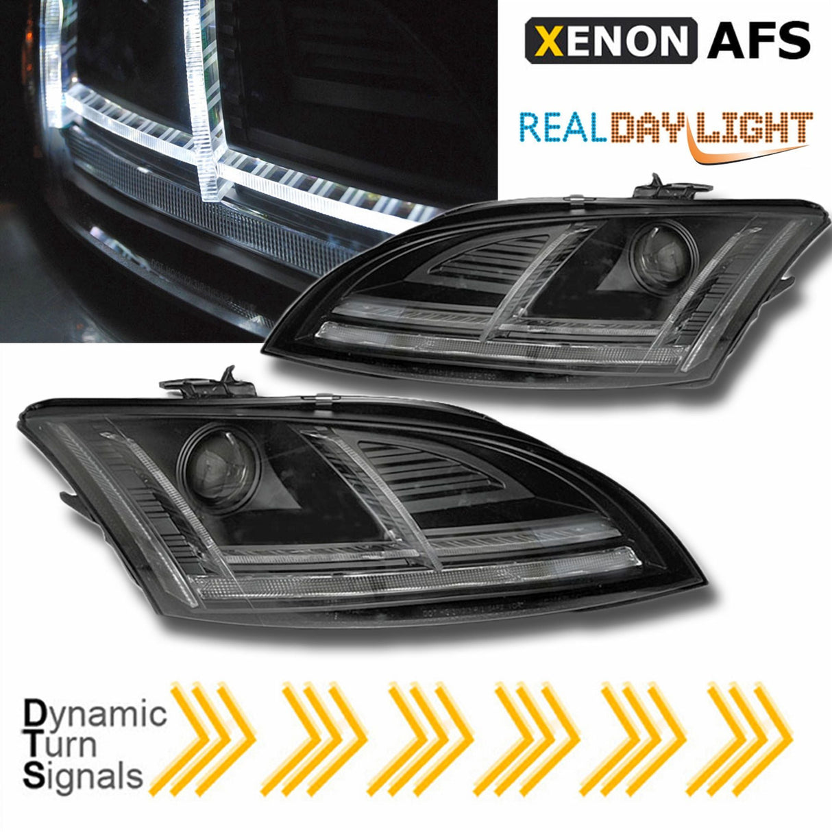 Xenon Tagfahrlicht Scheinwerfer dynamische Blinker schwarz AFS für Audi TT 8J 2010-2014