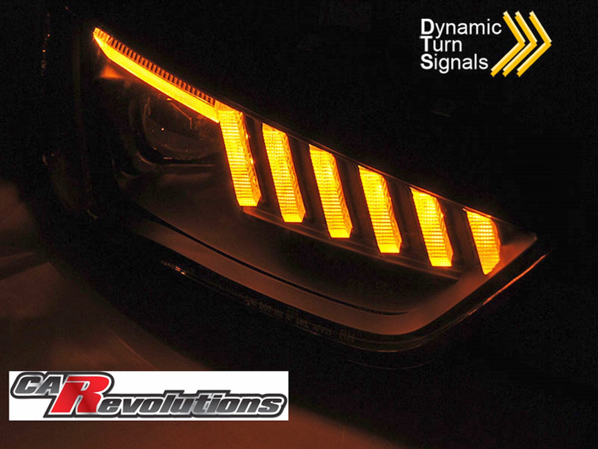 Xenon Scheinwerfer Set Schwarz für Audi A4 B8 2012–2015 mit LED Tagfahrlicht & Dynamischem Blinker