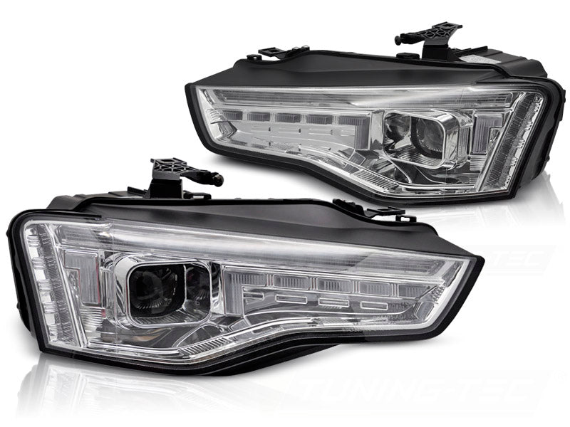 Xenon Scheinwerfer Set Chrom mit dynamischen LED Blinkern für Audi A5 8T 2011-2016