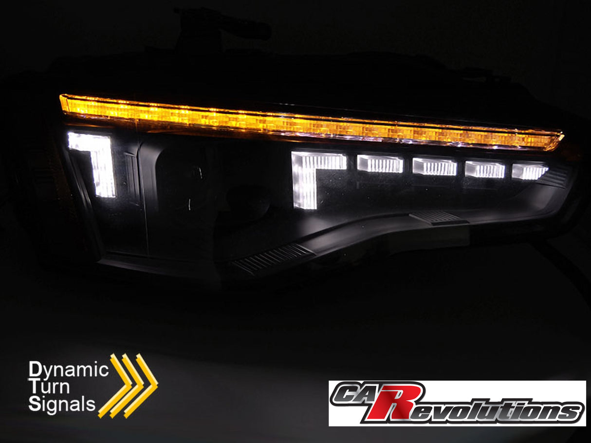 Xenon Scheinwerfer Set Schwarz für Audi A5 8T 8F 2011–2016 mit LED Tagfahrlicht & Dynamischen Blinkern