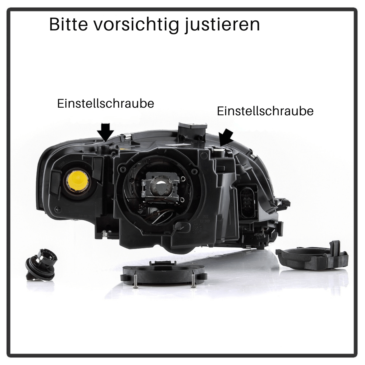 Xenon Scheinwerfer Set Schwarz für Audi A4 B7 2004–2008 Limousine Avant Cabrio