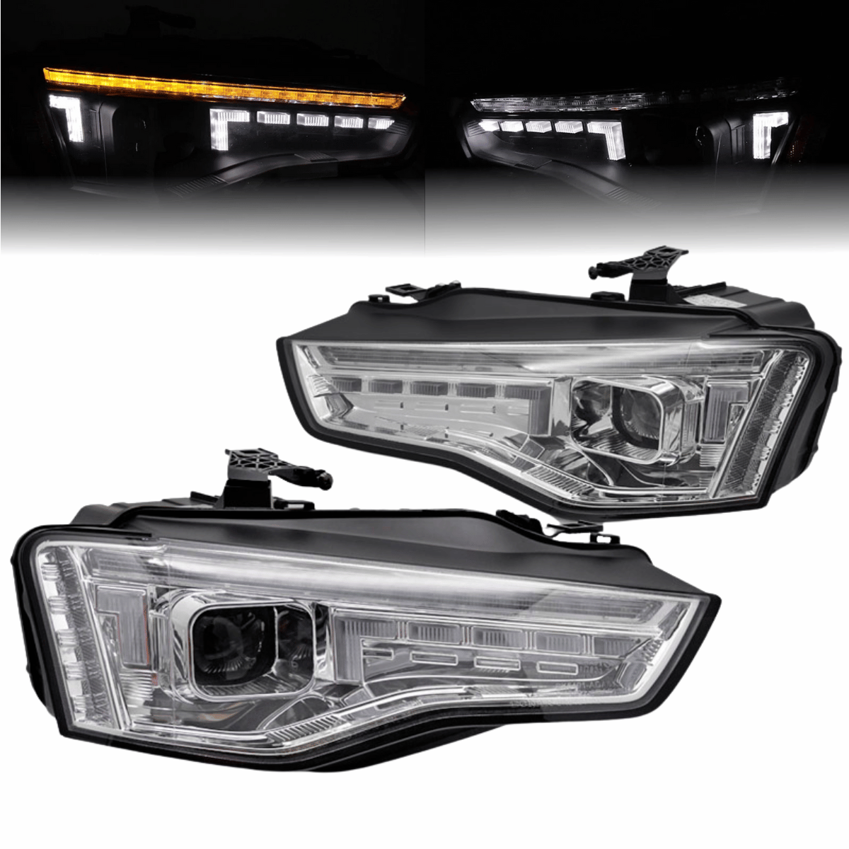 Voll LED Scheinwerfer Set in chrom für Audi A5 8T 2011-2016 dynamische LED Blinker