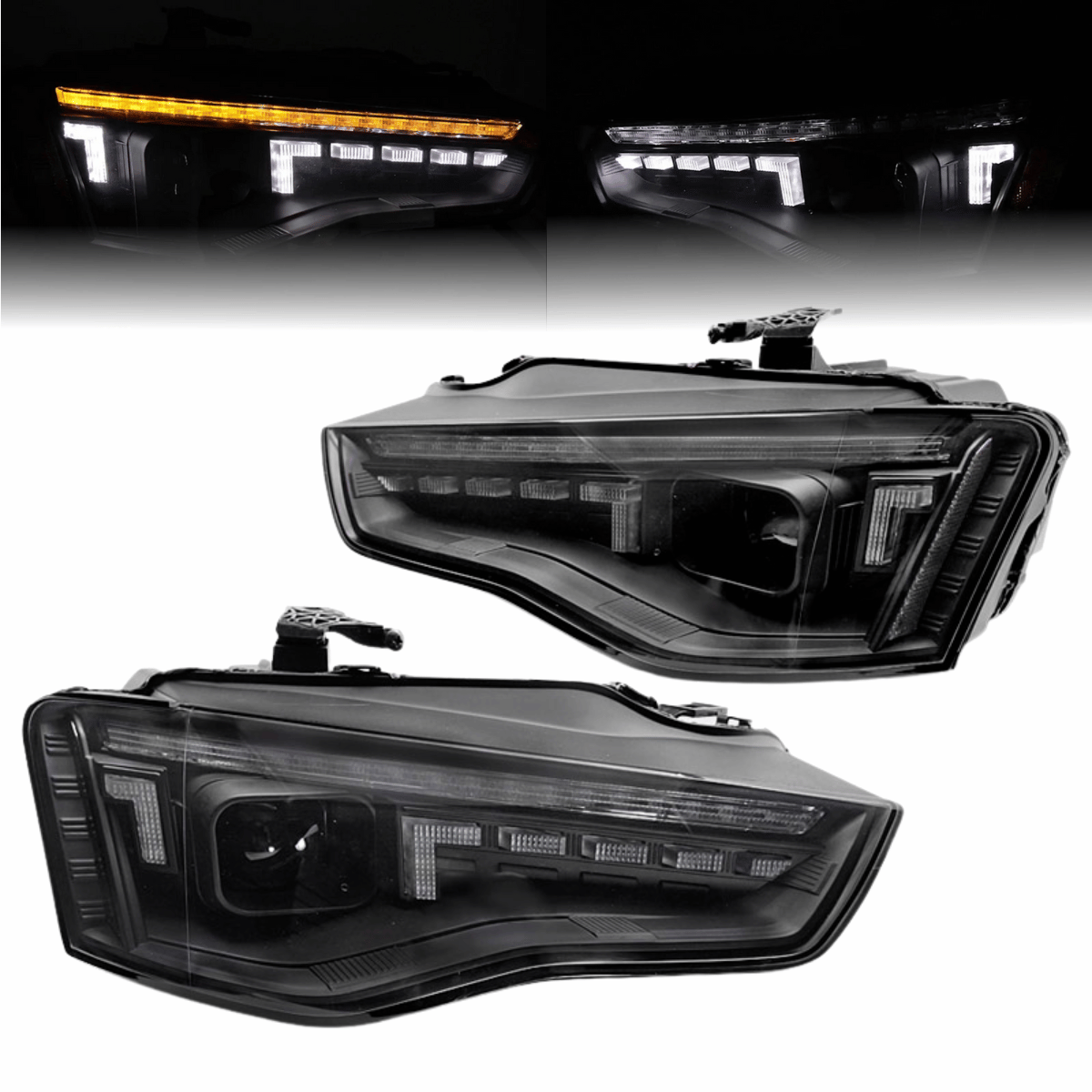 LED Scheinwerfer Set in schwarz für Audi A5 8T 2011-2016 dynamische LED Blinker