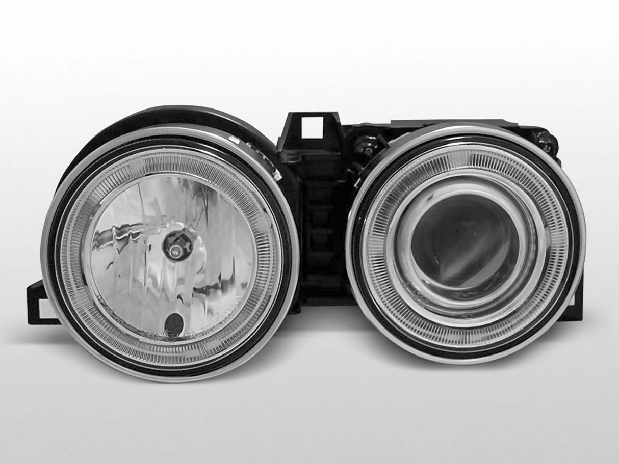 Angel Eyes Scheinwerfer Set in chrom für BMW E30 11.82-06.1994