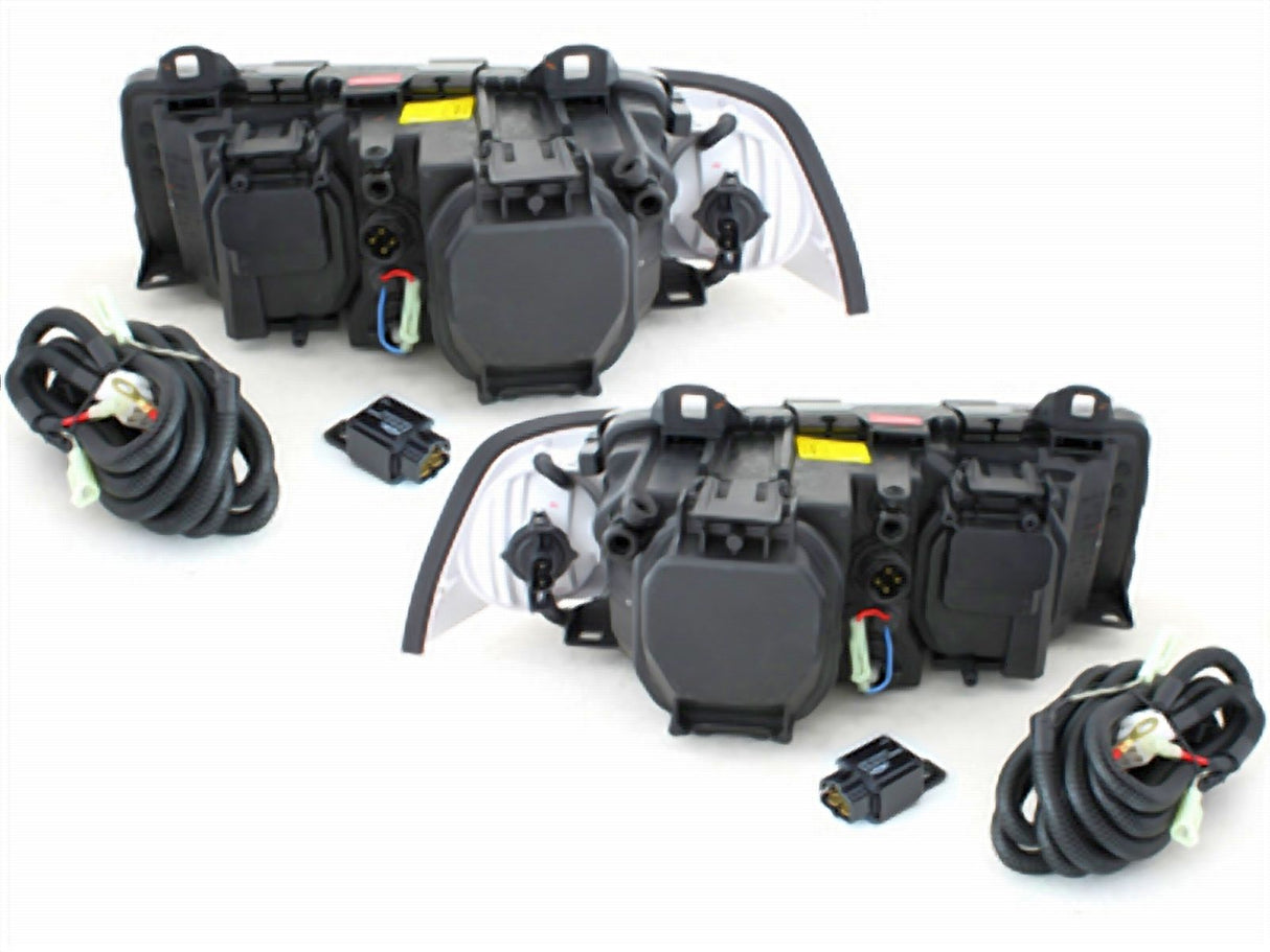 LED Scheinwerfer für BMW E36 Coupe Cabrio mit Kabelbaum und Stecker, Tuning Zubehör