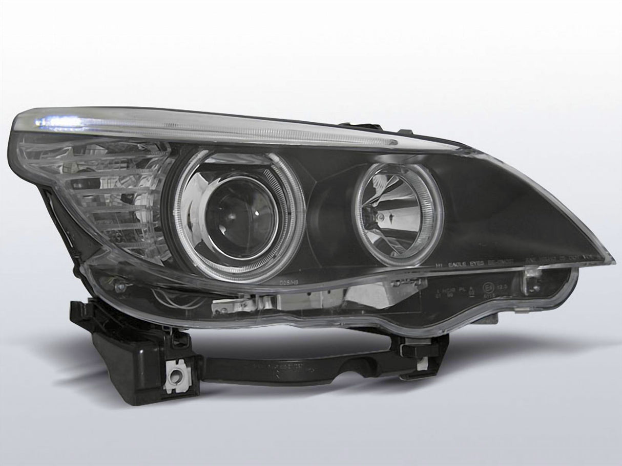 CCFL Angel Eyes Scheinwerfer Set in schwarz für BMW E60/E61 03-07