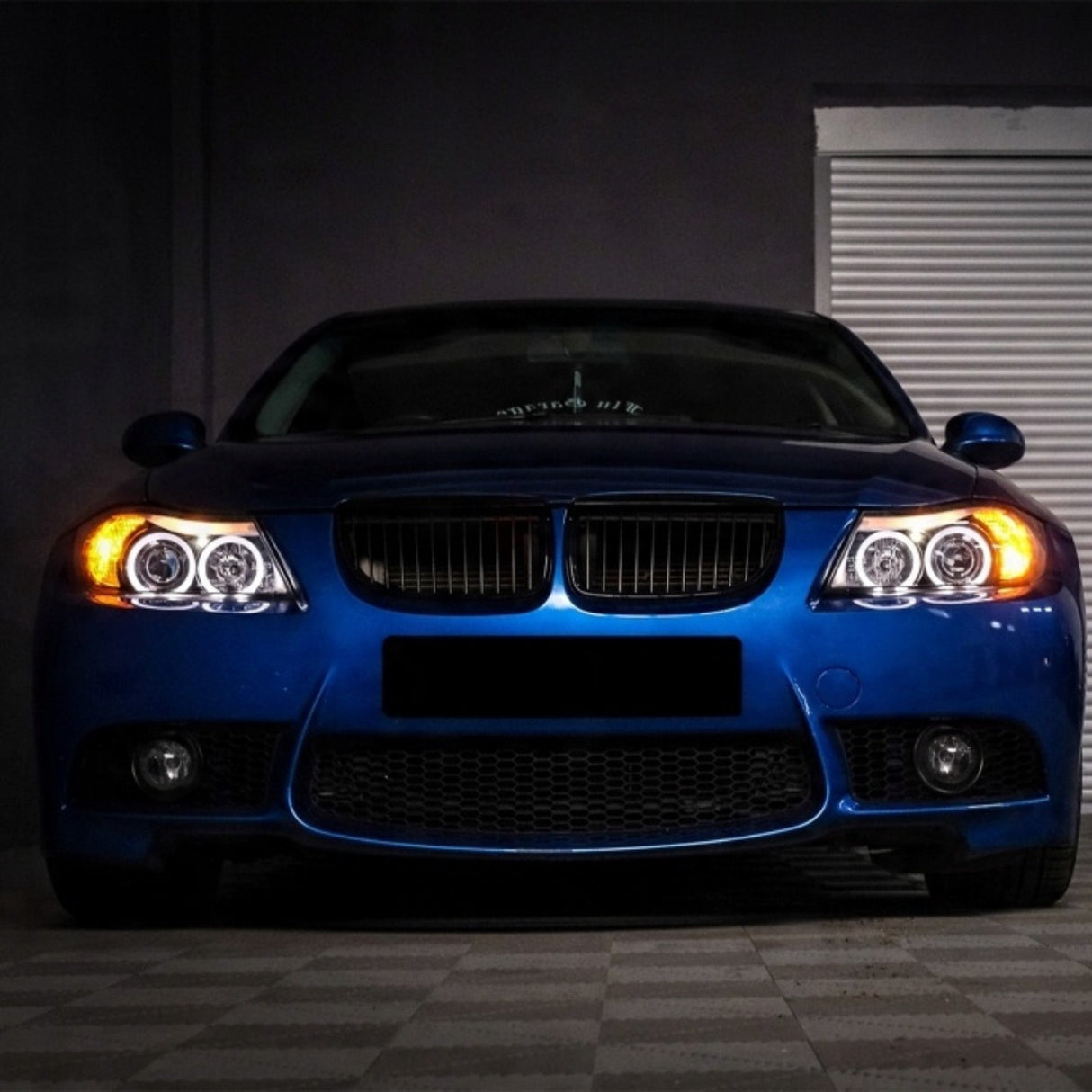 LED Angel Eyes Scheinwerfer Set für BMW E90/E91 3er 2005-09.2008 schwarz - CR Tuning