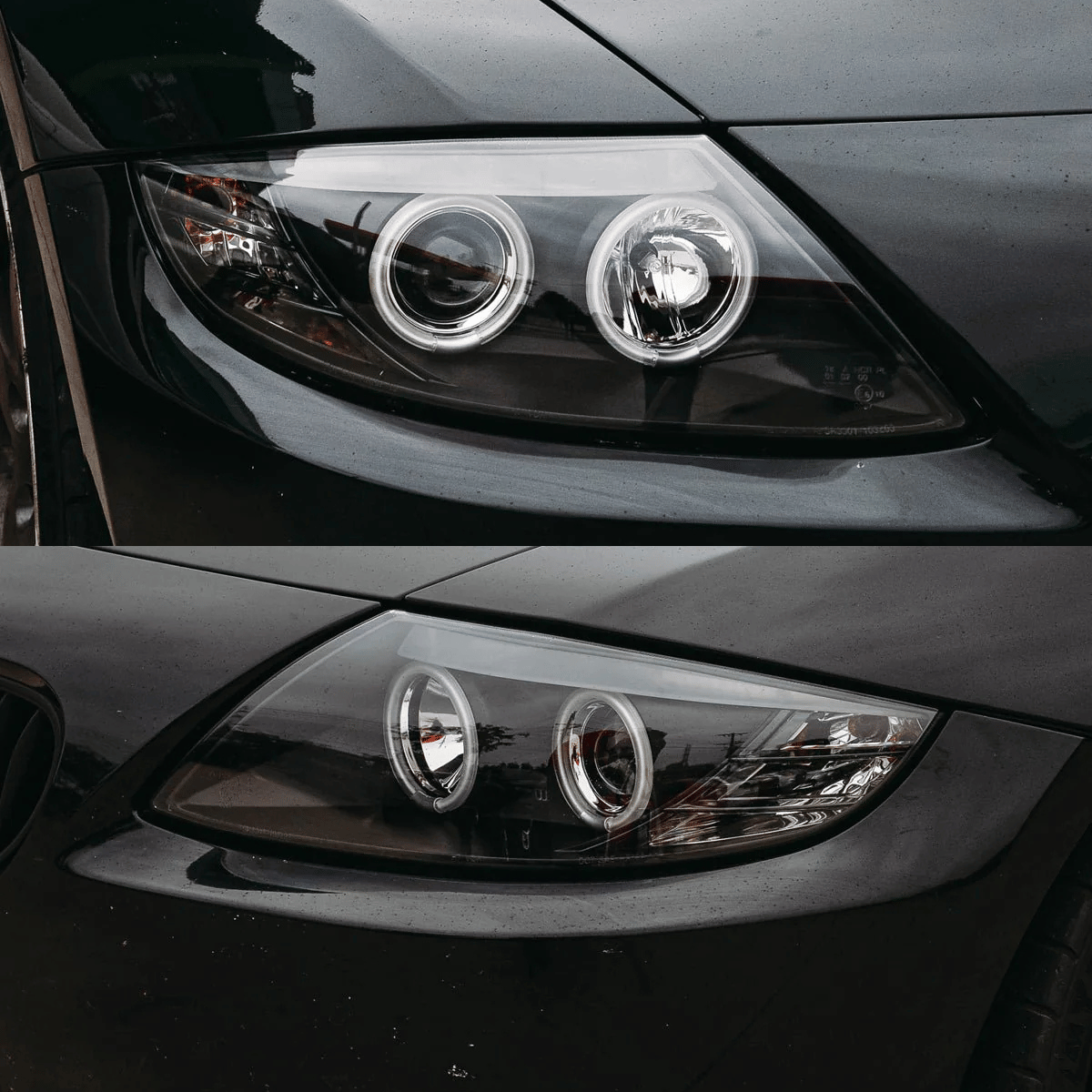 Angel Eyes Scheinwerfer Set für BMW Z4 E85 E86 2002–2008 Schwarz