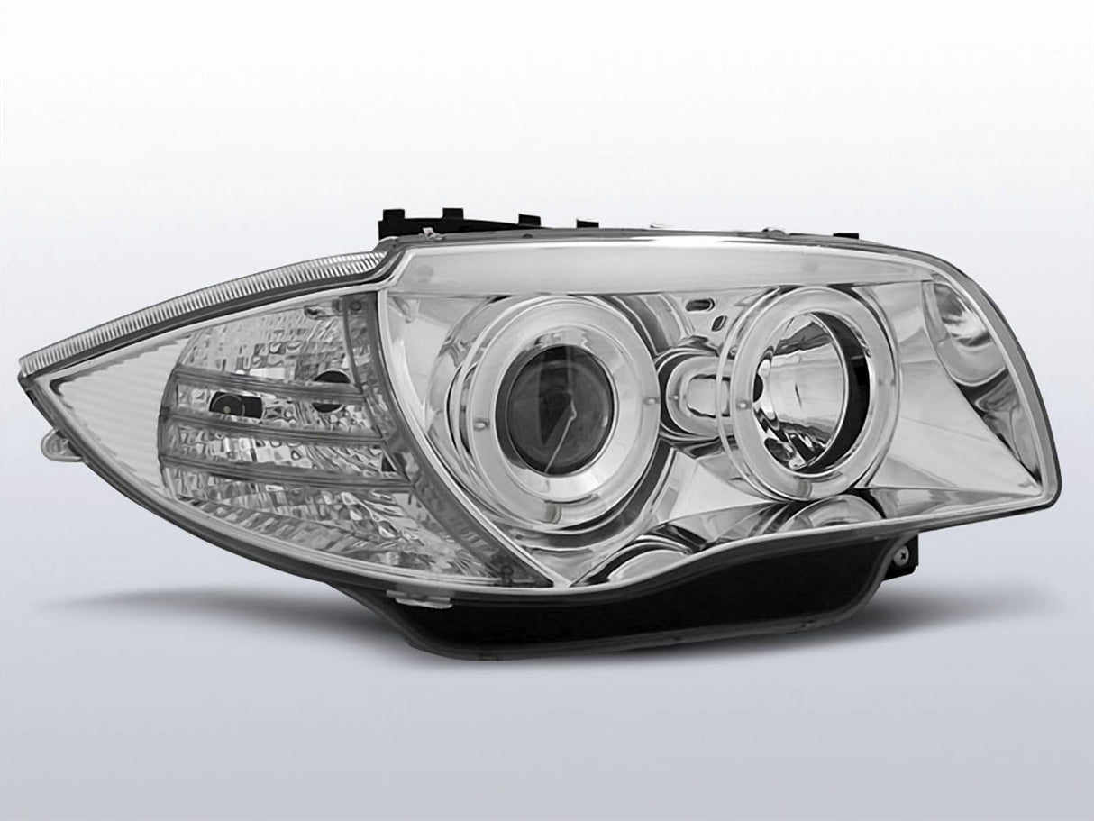 Angel Eyes Scheinwerfer Set in chrom für BMW 1 E87/E81/82/88 2004-11