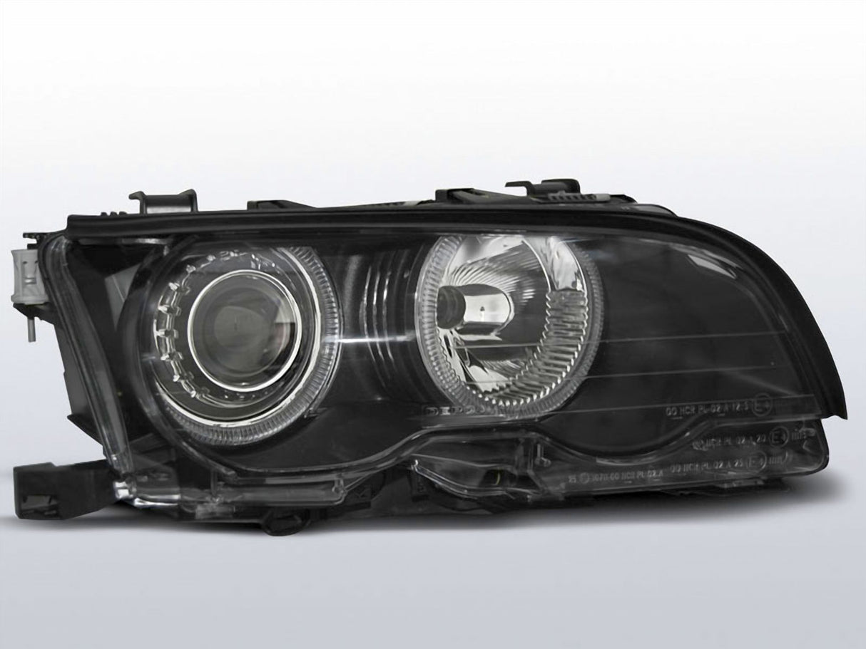 Angel Eyes Scheinwerfer Set schwarz für BMW E46 09.01-03.2003 Coupe Cabrio