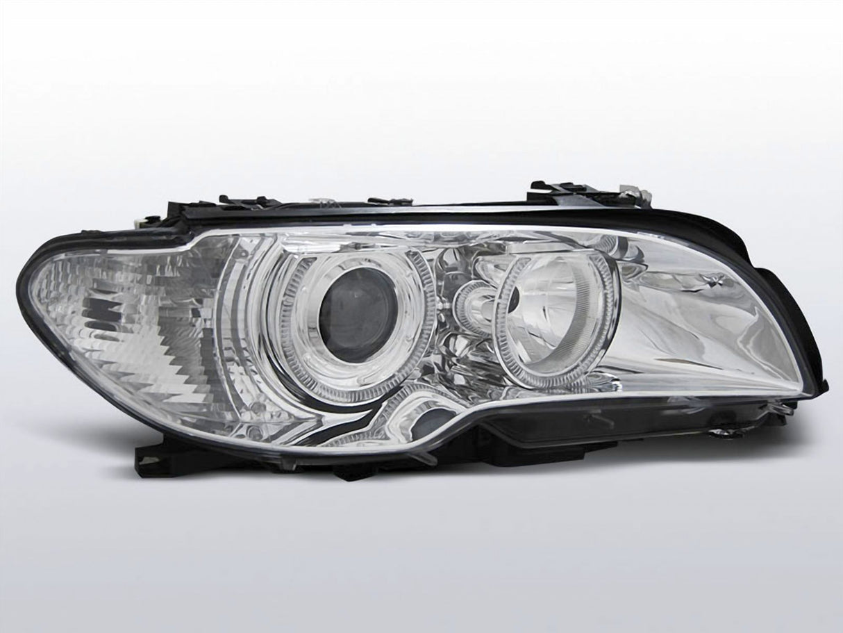 Angel Eyes Scheinwerfer Set in chrom für BMW E46 04.2003-06 Coupe Cabrio