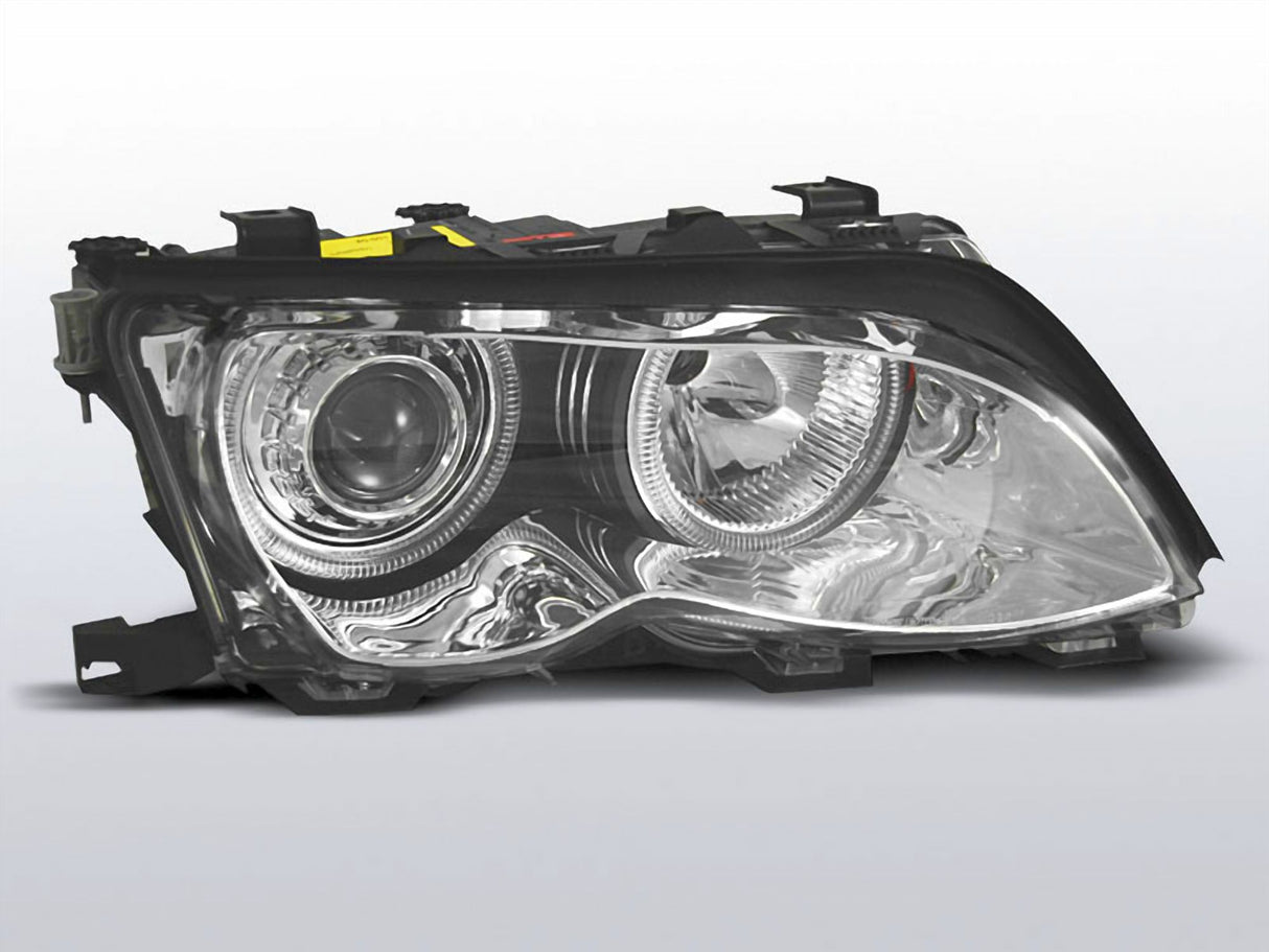 Angel Eyes Scheinwerfer Set chrom BMW E46 09.2001-03.2005 mit LED Ringen