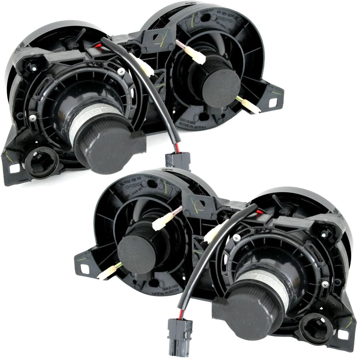 Doppel Scheinwerfer Set für BMW E30 09/1987-06/1994 schwarz mit Fadenkreuz