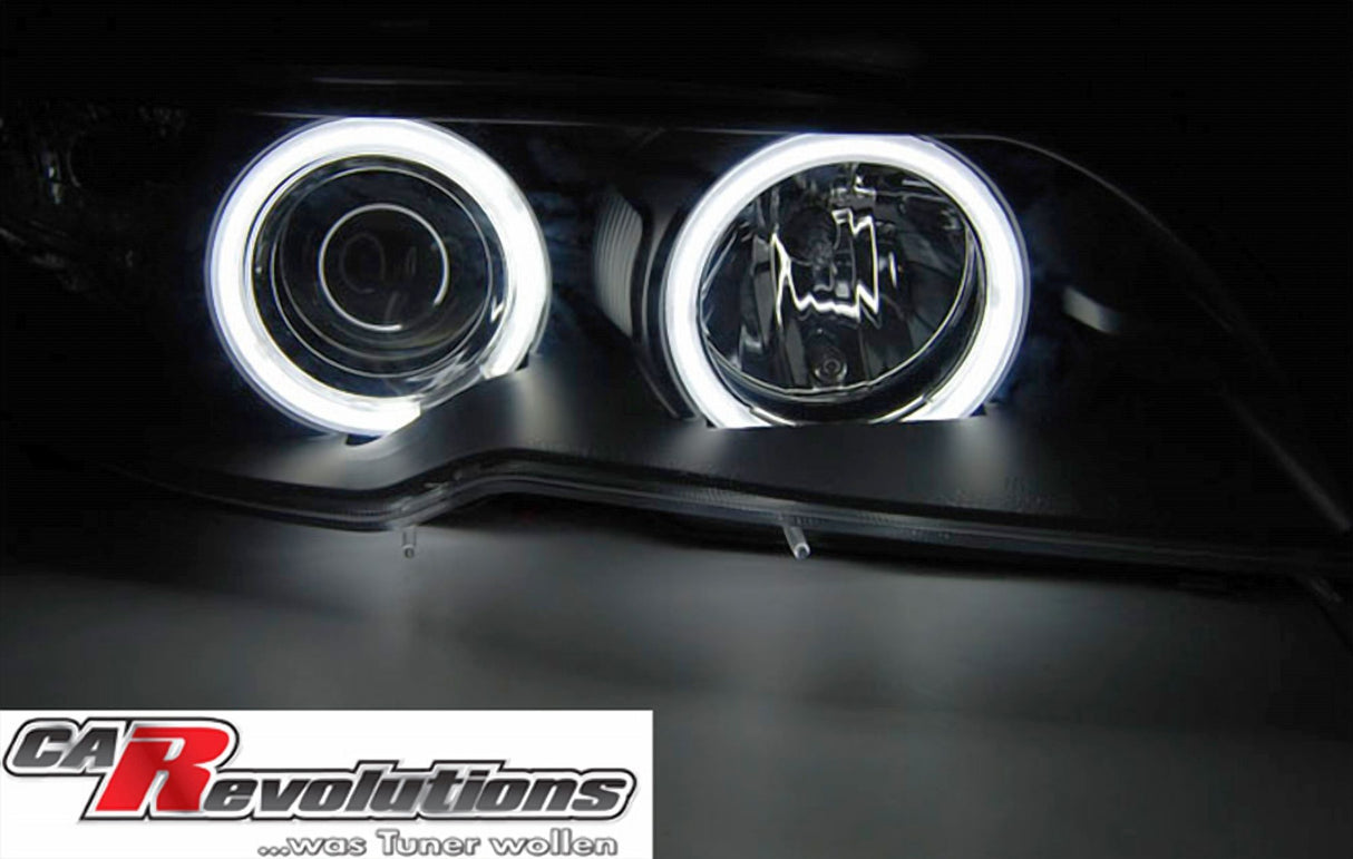Angel Eyes Scheinwerfer Set CCFL schwarz für BMW E46 04.2003-06 Coupe Cabrio