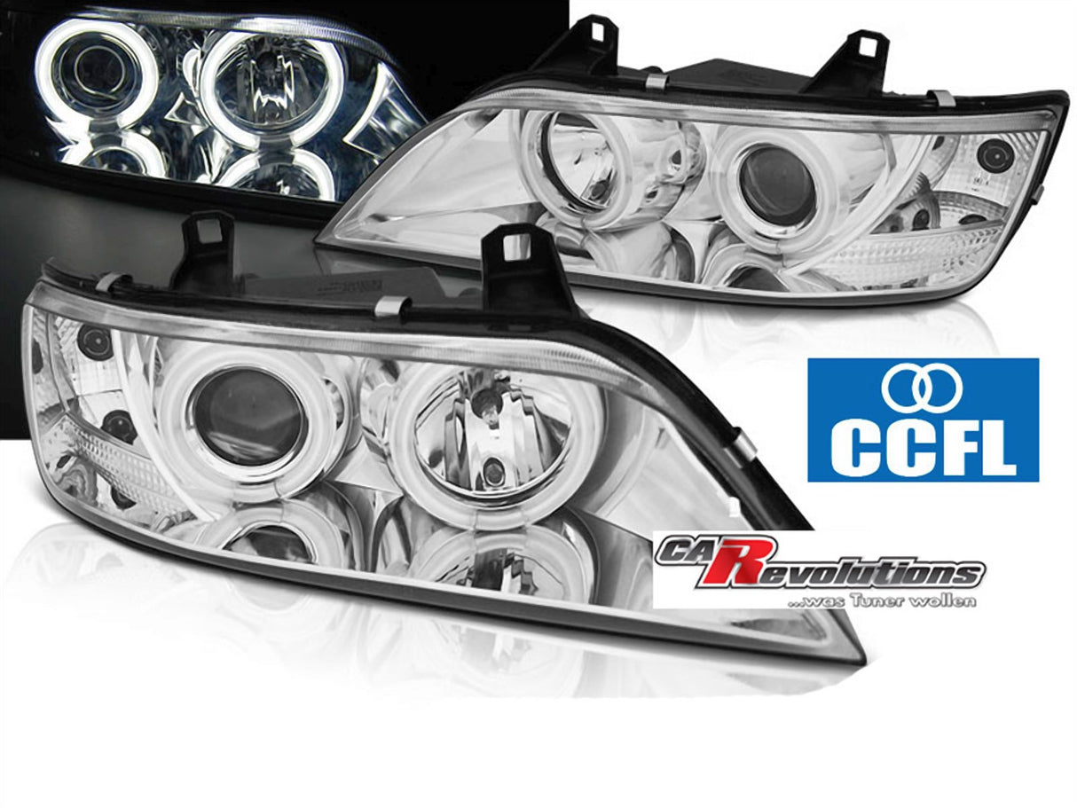 CCFL Scheinwerfer mit Ringen für BMW E46 Coupe Cabrio, LED Tagfahrlicht Tuning