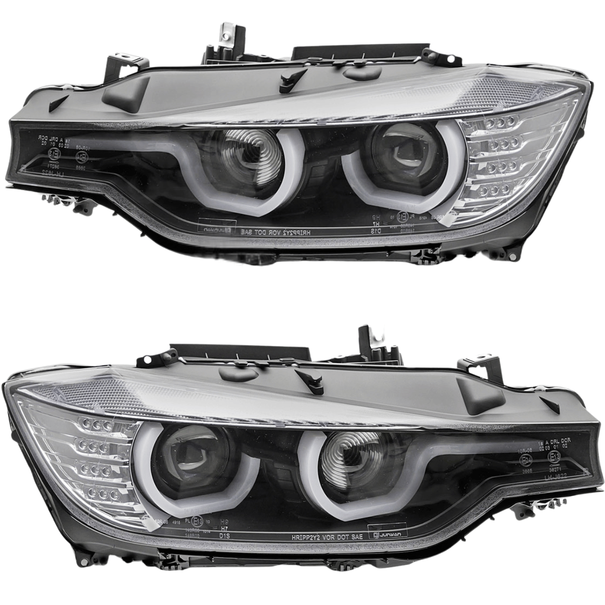 Scheinwerfer LED Tagfahrlicht mit Ringen für CR-Tuning für BMW E92 E93