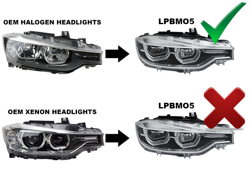 LED Scheinwerfer LPBM05 für Halogen-Scheinwerfer, Xenon nicht kompatibel für BMW F30 F31