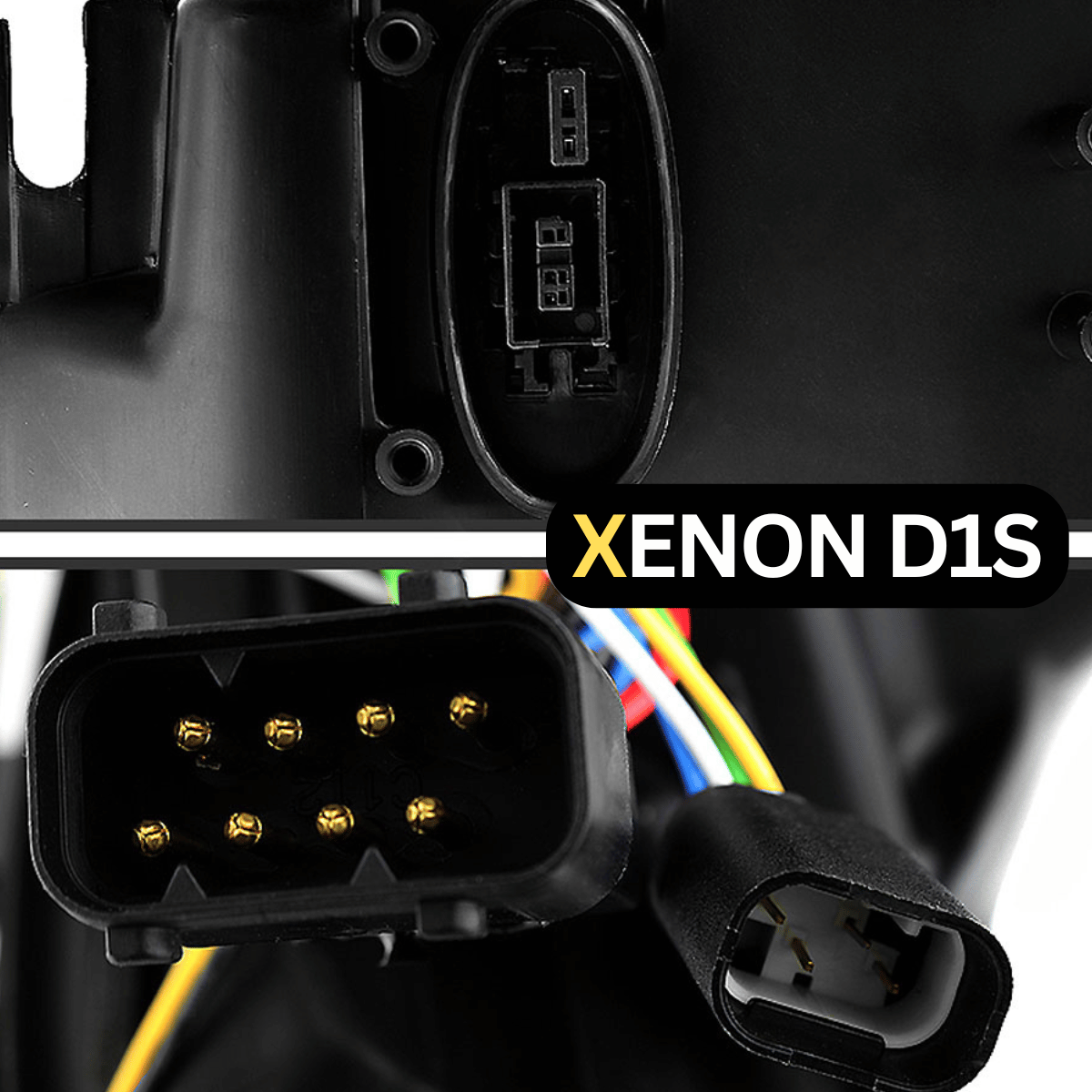 Angel Eyes Xenon Scheinwerfer Set Schwarz für BMW 5er E60 E61 Baujahr 2005–2007 mit LED Blinkern