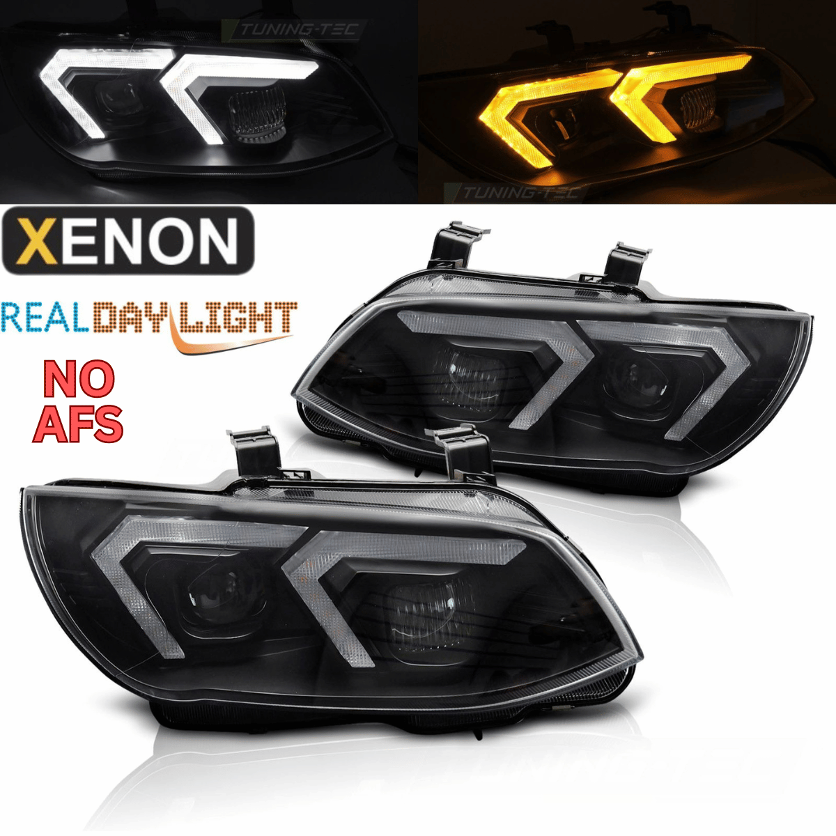 Xenon Scheinwerfer für Honda Civic 06-11 mit LED Tagfahrlicht und schwarzem Gehäuse