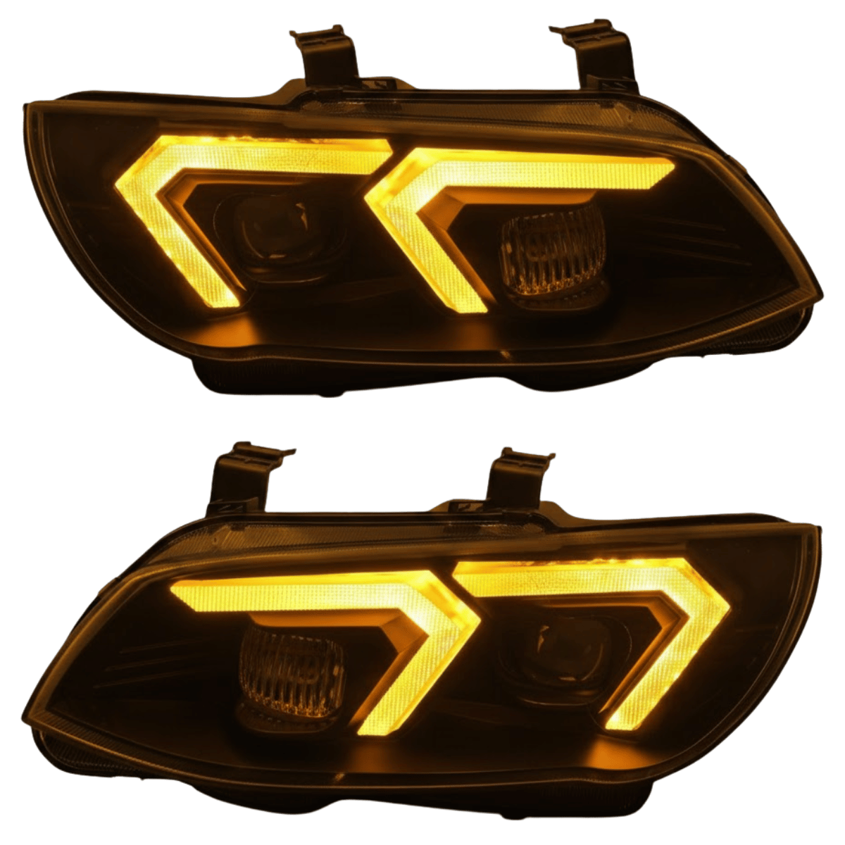 Xenon Scheinwerfer Set für BMW 3er E92 E93 LCI 2010–2013 mit gelbem LED Tagfahrlicht