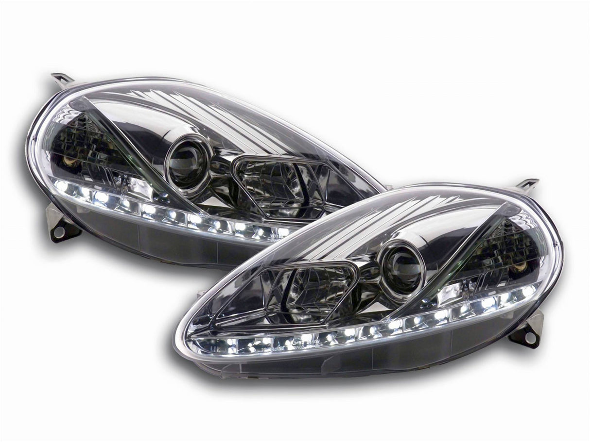 Led Scheinwerfer Set in chrom für Fiat Grande Punto 09.2005-2008
