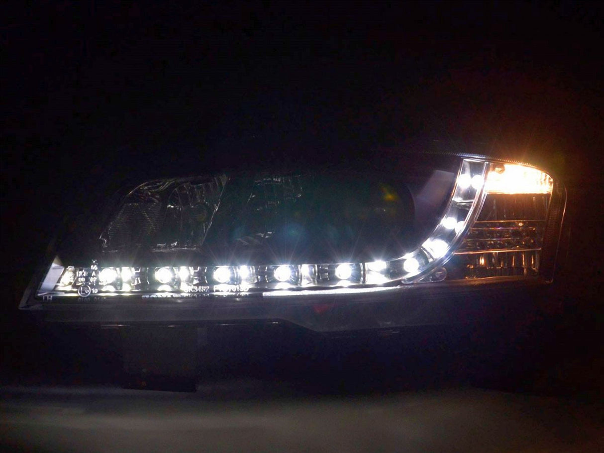 Led Scheinwerfer Set in schwarz für 3 Türer Fiat Stilo 10.2001-2008