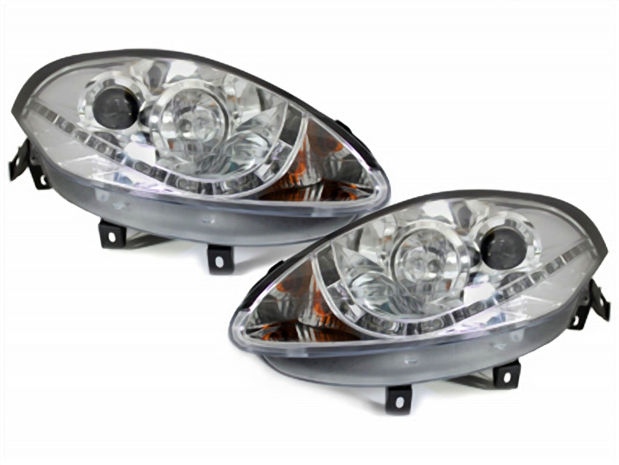 LED Scheinwerfer für Fiat Grande Punto 05-08 Klarglas mit Blinkerfunktion