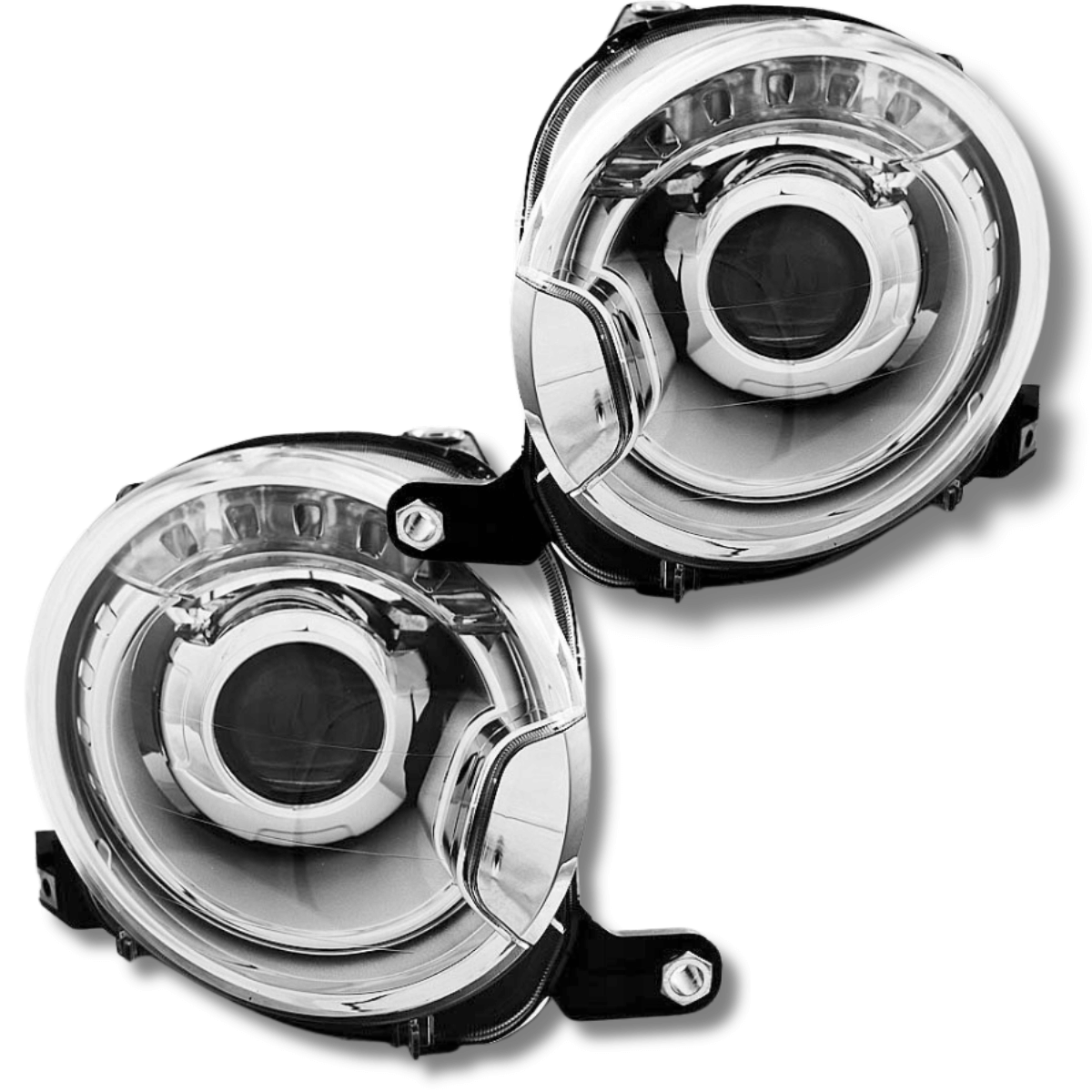 Scheinwerfer Set passend für Fiat 500 312 09/2007 - 11/2016 in chrom
