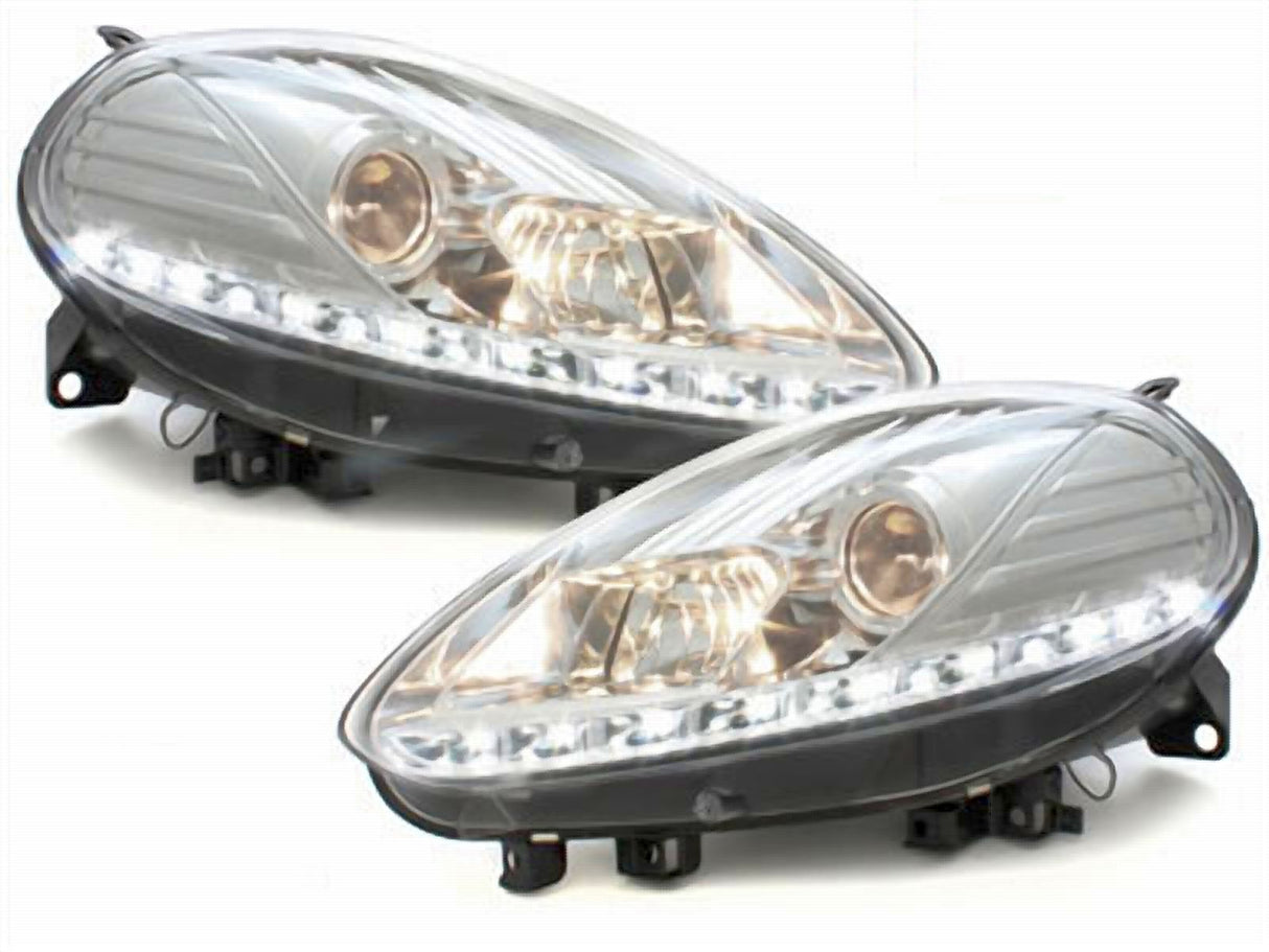 LED Scheinwerfer für Fiat Grande Punto mit Tagfahrlicht-Optik, Tuning Scheinwerfer Paar