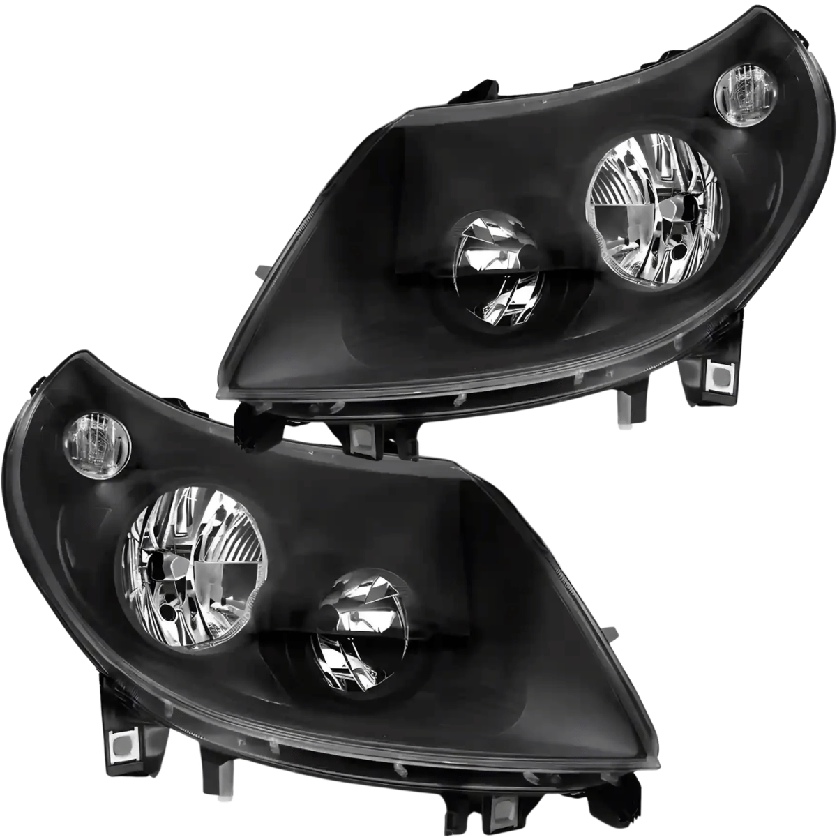 Schwarze Scheinwerfer Set für Fiat Ducato Citroen Jumper Peugeot Boxer 2010-2014 - CR Tuning